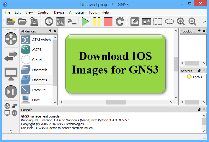 gns3 cisco switch ios images